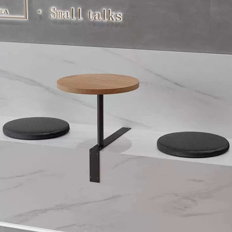 milk-tea-shop-bakery-small-round-table-cafe-wall-mounted-space-saving-table-internet-celebrity-creative-leaning-wall-card-seat