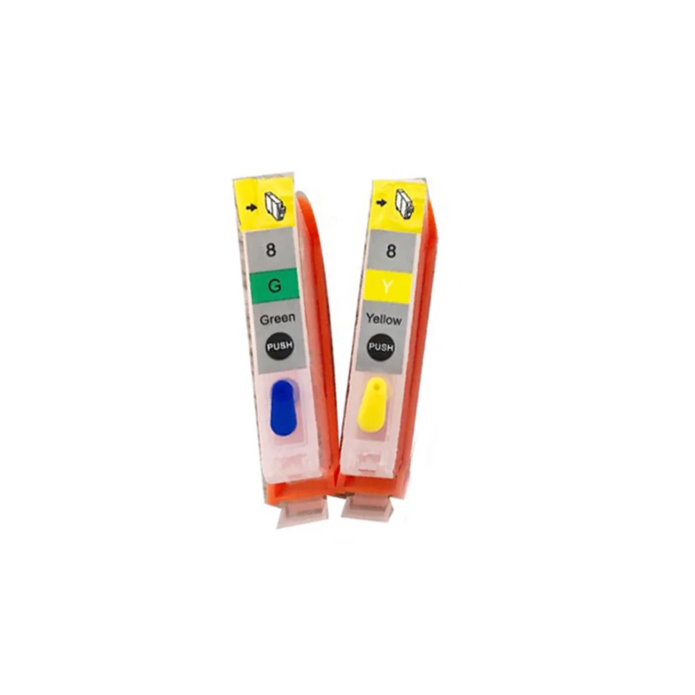 Vilaxh 8Colors CLI-8 CLI8 Refillable Ink Cartridges Compatible For Canon PRO9000 Pro 9000 Printer