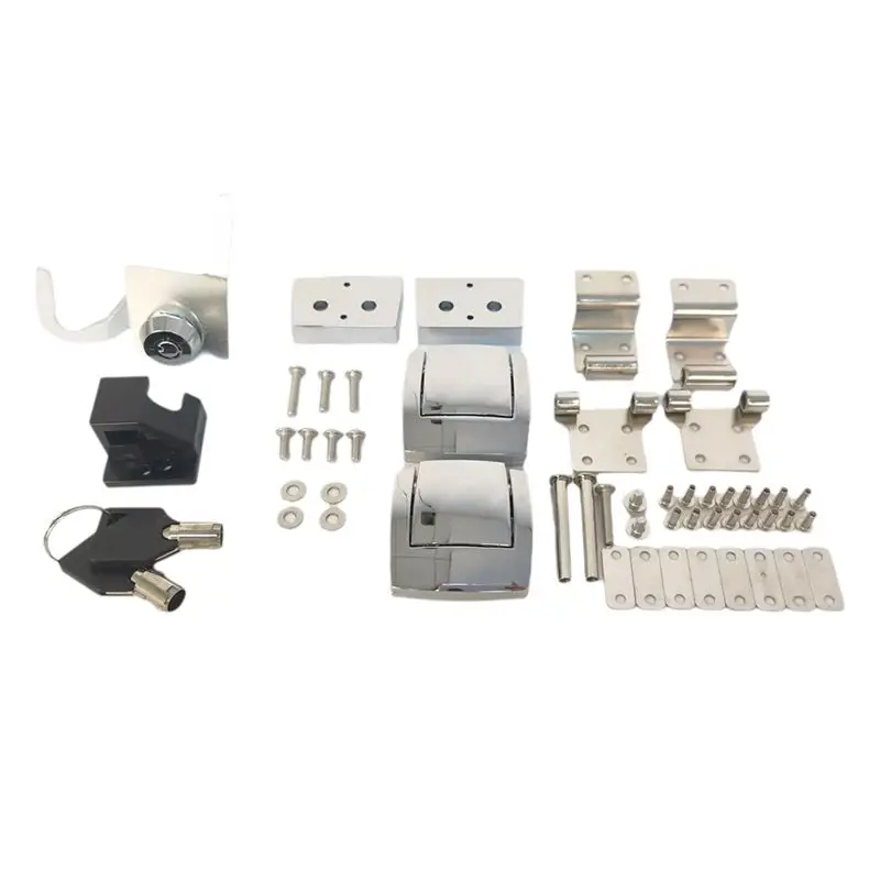 Leading-Edge-Motorcycle Chrome Tour Pak Pack Trunk Latches Hinge Lock Kit For Touring Trike 1988-2013 Luggage Lock Latche