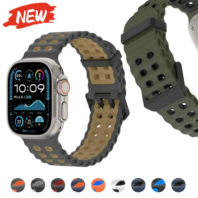 Ocean Band For Apple Watch Ultra 3 2 Strap 49mm 46mm 44mm 45mm 40mm 42mm 41mm Correa Bracelet IWatch Series 11 10 SE 9 8 7 6