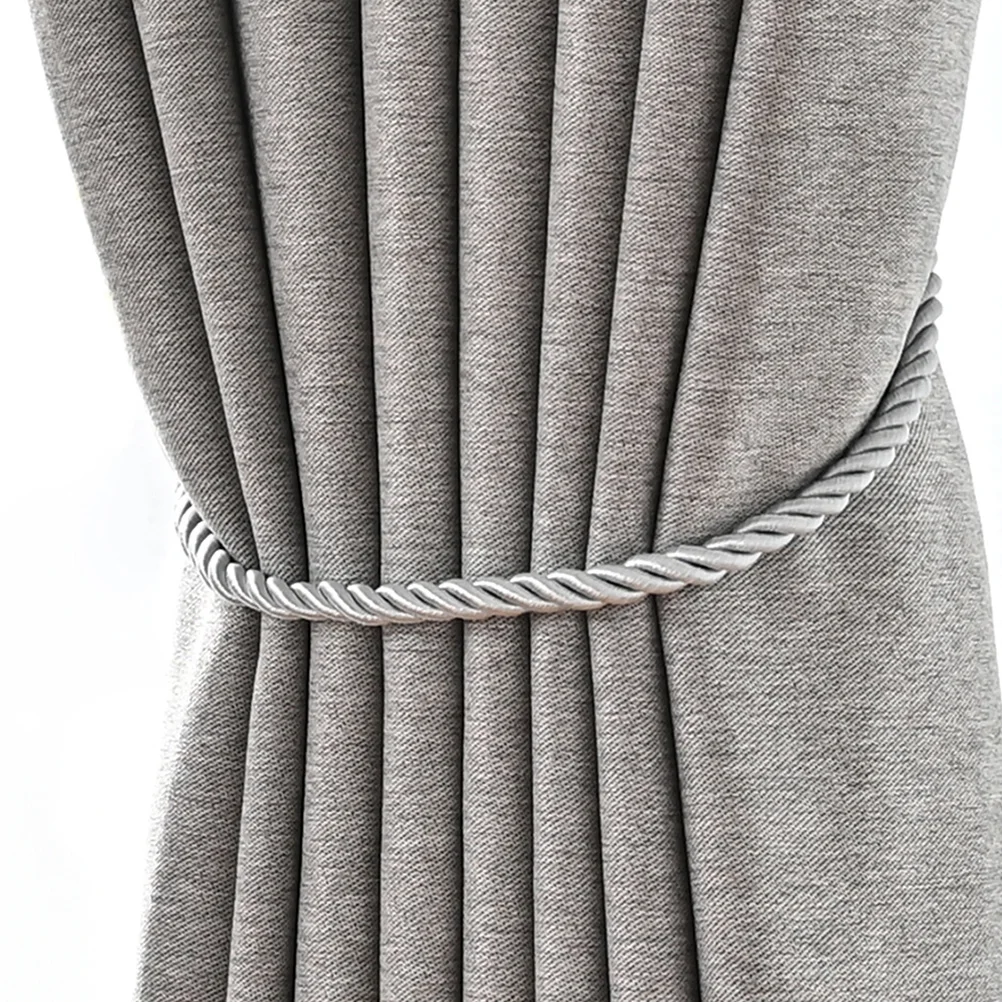 4Pcs Rope Curtain Tiebacks Set Smooth Edge Durability for Office Home Window Curtain Fixing Tying Decoration Accessory