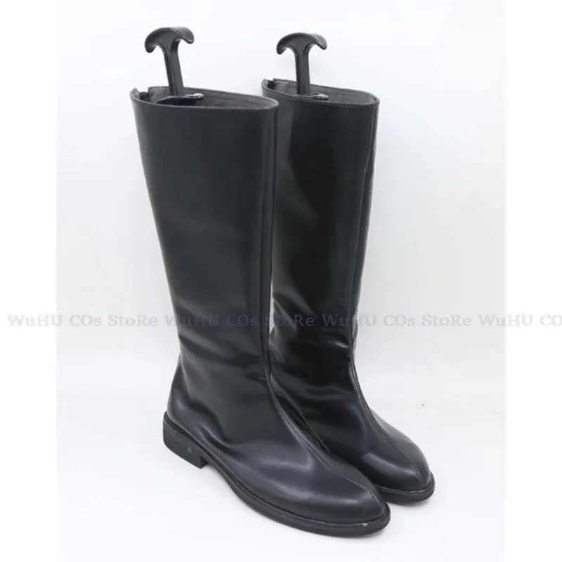 2025 yiyi Hazbin Lucifer Hotel Cosplay Vox Scarpe blu Donna Uomo Stivali in pelle Nero Halloween Cospla