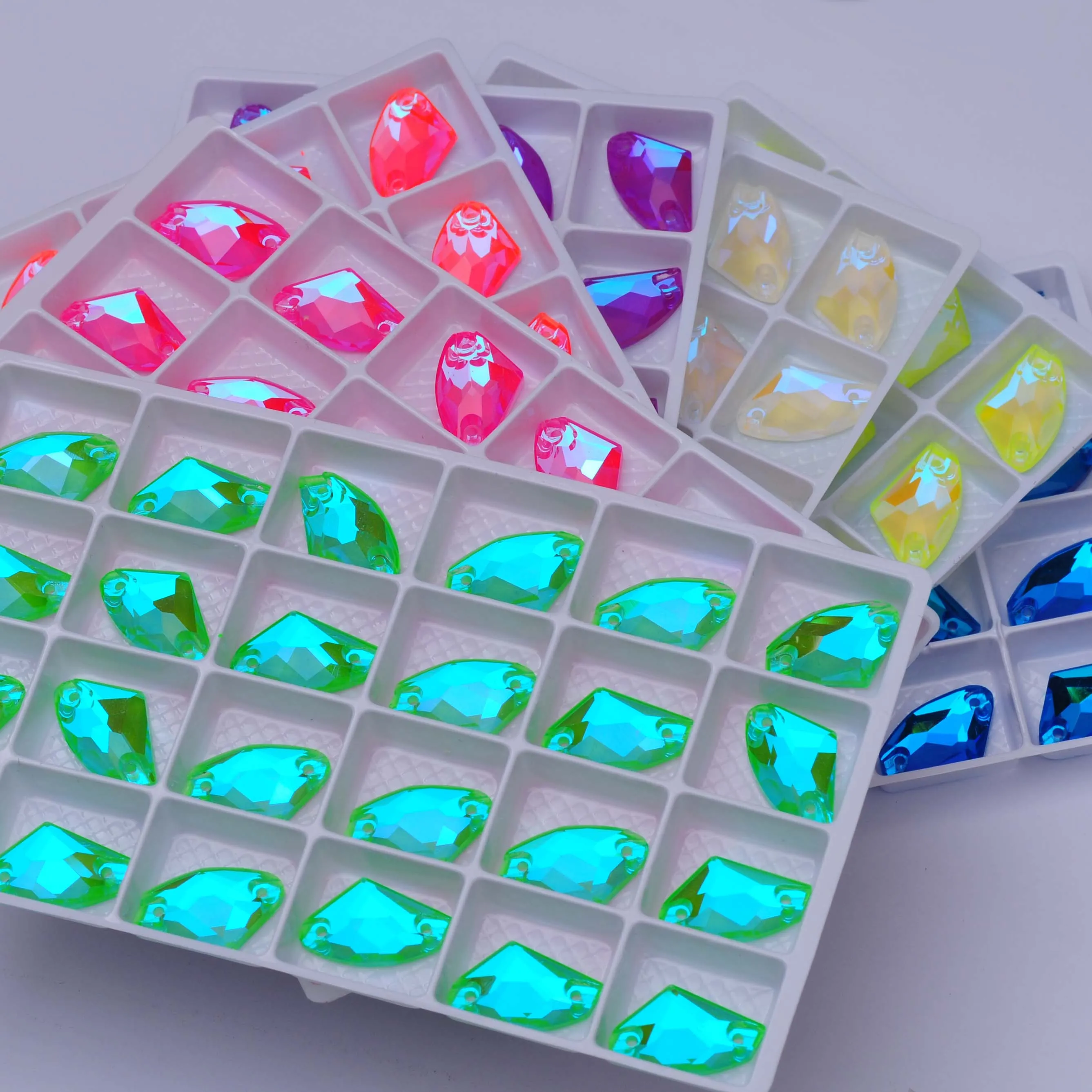 New Mix Packing 6A K9 Glass Sew On Rhinestones Sewing Strass Crystal AB Stones For Clothes Garment Wedding Dress Decoration
