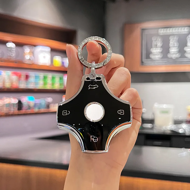 Для Dongfeng eπ007 E α008 DFSK 2024 2025 2026 Чехол для ключей от автомобиля Брелок-держатель Автомобильный пульт дистанционного управления Чехол Защитный чехол с пряжкой