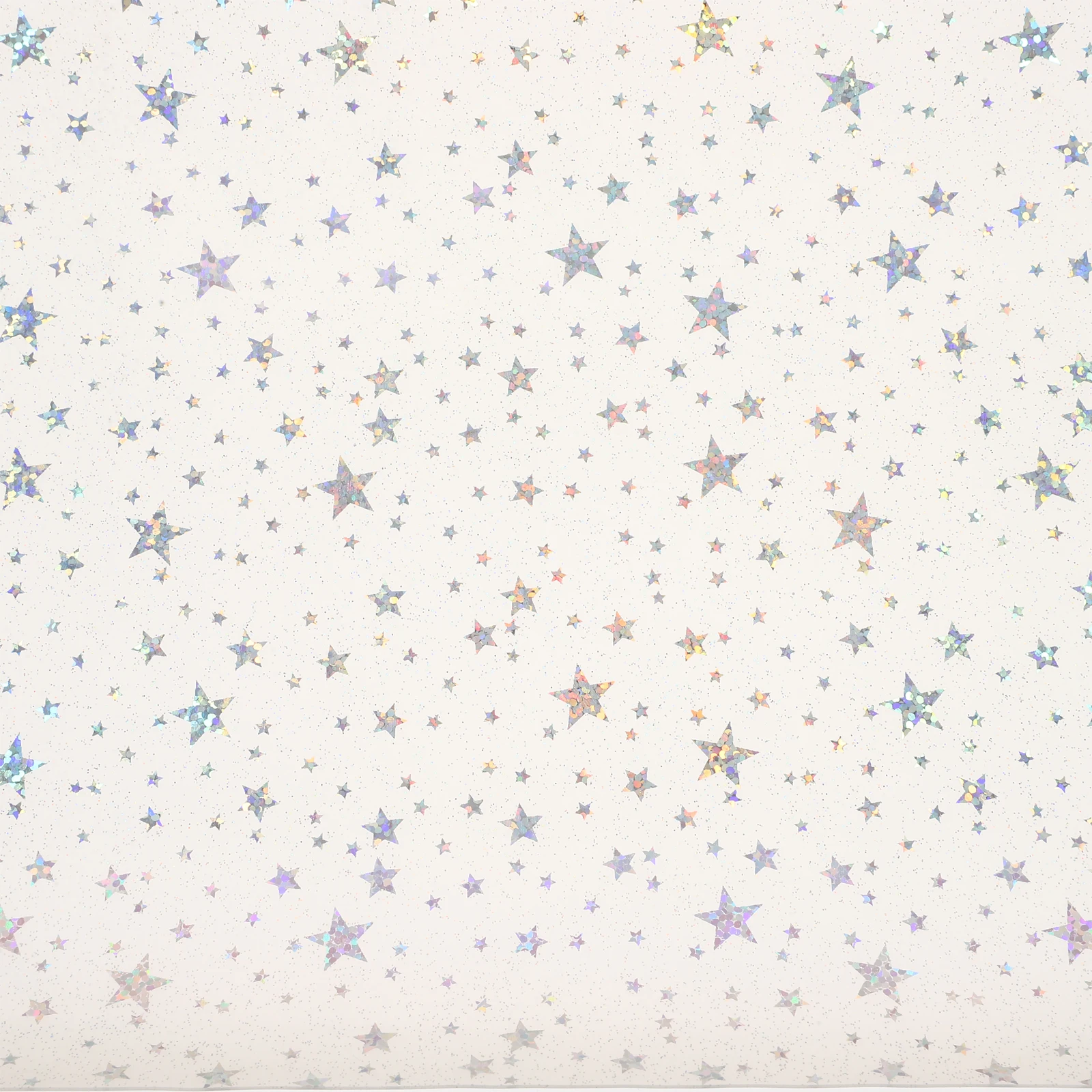 

1 Roll Pvc Film Stars Pattern High Transparency Shiny Crafting Sheet Durable Diy Bag Making Material Artistic Sewing Fabric For