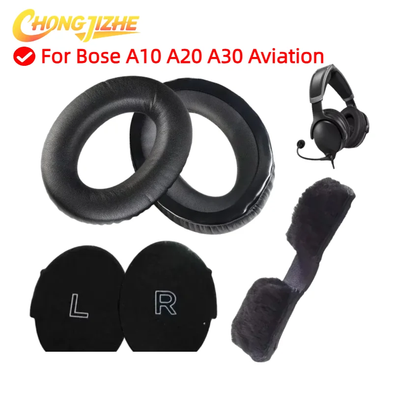 

Replacement Headband Repair for BOSE Aviation Headset A10 A20 A30 Heaphones PU and Soft Memory Foam Top Headband and Ear Pad
