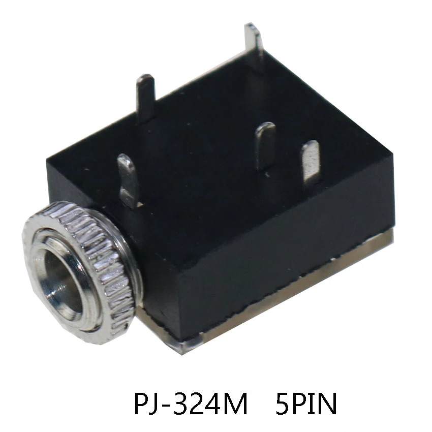 1PCS FOR PJ-341 376M 325M 324M 301MC stereo female socket 3PIN 4PIN 5PIN jack audio headphone connector 3.5mm
