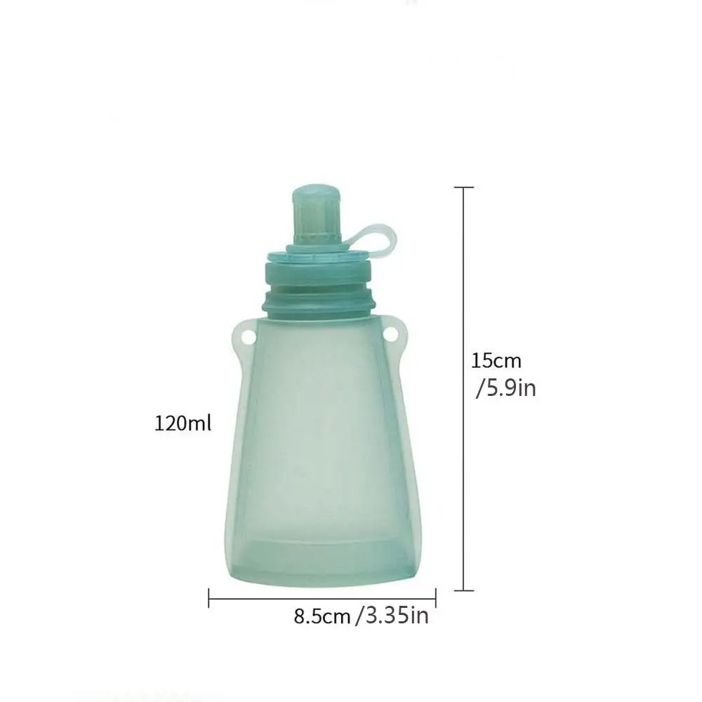 BPA الحرة سيليكون الطفل الغذاء الحقيبة قابلة لإعادة الاستخدام إعادة الملء الحليب حقيبة التخزين ختم تخزين مانعة للتسرب ضغط حاوية أغذية الأطفال #6