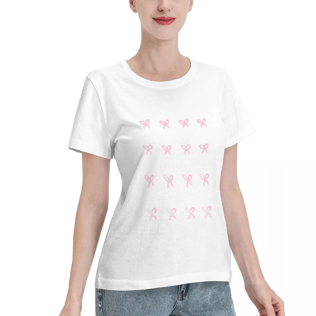 High Quality Coquette Bow Sticker Pack Women's T-shirt Urban Affordable Ladies Tshirt