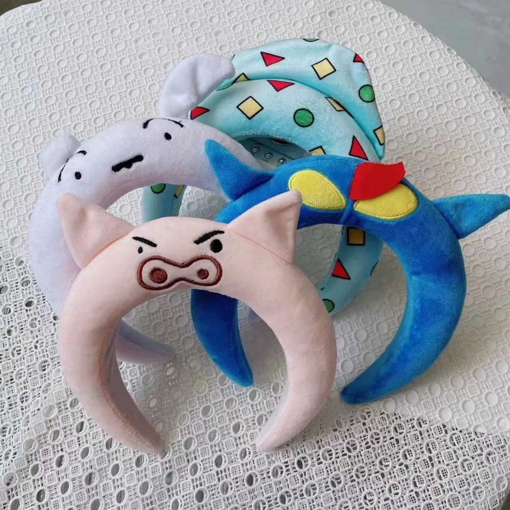 Cartoon Crayon Shinchans Headband Pajama Shinchan Nohara Shiro Kantamu Action Kamen Hair Decorations Hairpin Women Girl Gifts view 2