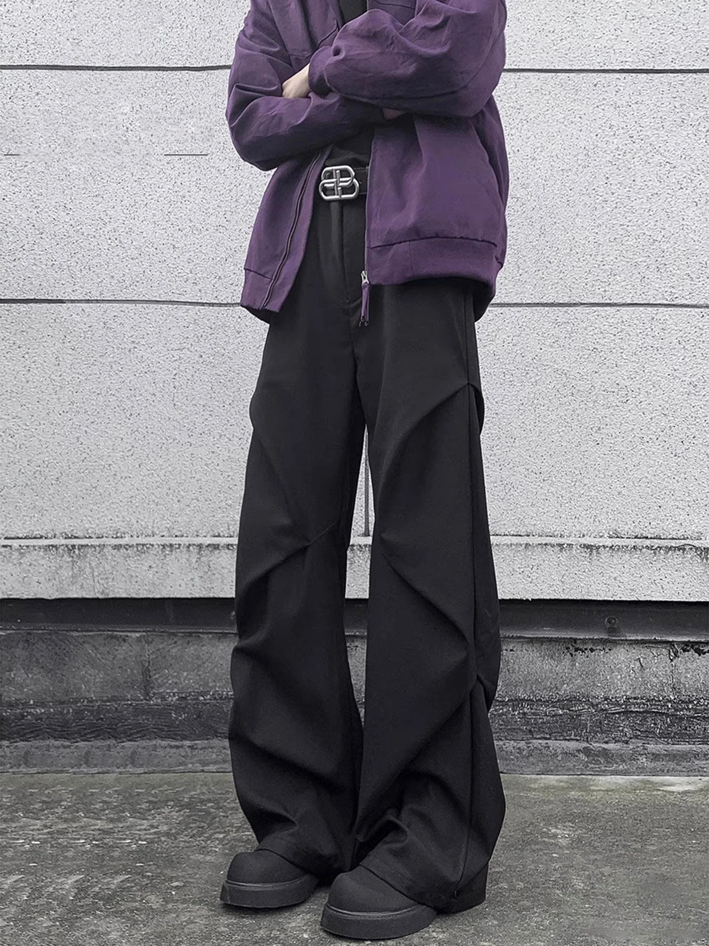 

Мужские брюки Cleanfit: американские прямые брюки с защипами, повседневные свободные брюки, модные широкие брюки с высокой талией для подростков