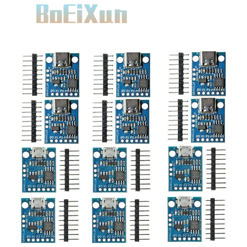 ATtiny85 Digispark Micro USB Dev Board – I2C/SPI Low Power MCU Module for Arduino Projects (1-10PCS)