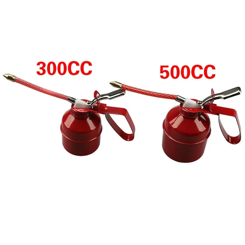 

500cc Oil Can Plastic Transparent Hose High Pressure Hose Oiler Mini Grease Gun Hose Oil Injector Can Spout Oiler Gun Oil Pump