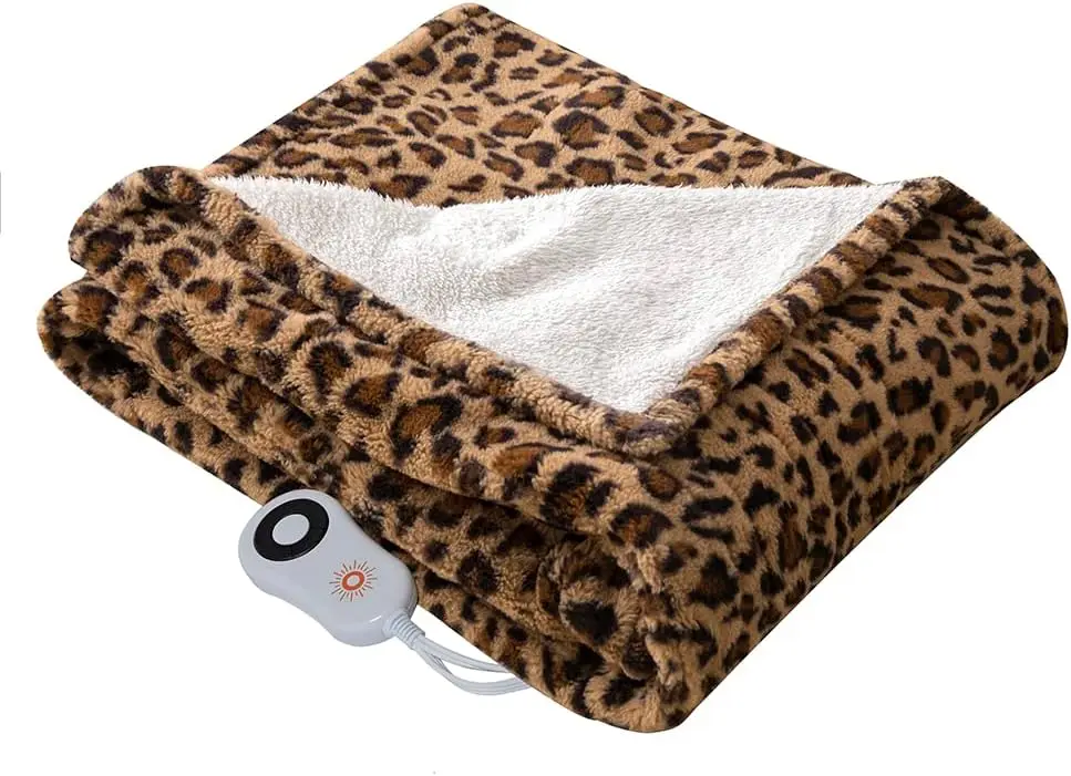 

Reversible Electric Heated Throw Blanket, 50"x60", 5 Heat Settings, Auto-Off, ETL Certified, Machine Washable