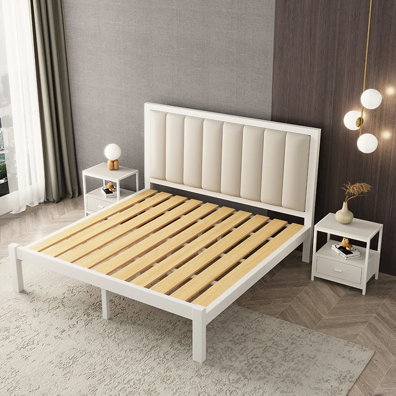 Iron bed modern and simple double soft pack iron  single  simple iron frame