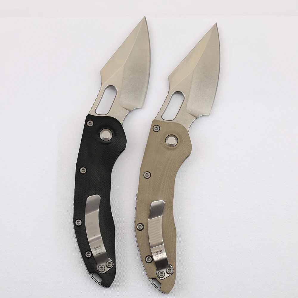 Mustang Manual Genuine G10 Ball Bearing Mark M390MK Blade, Hunting Knife EDC Tool, Folding Outdoor Camping Pocket Knife