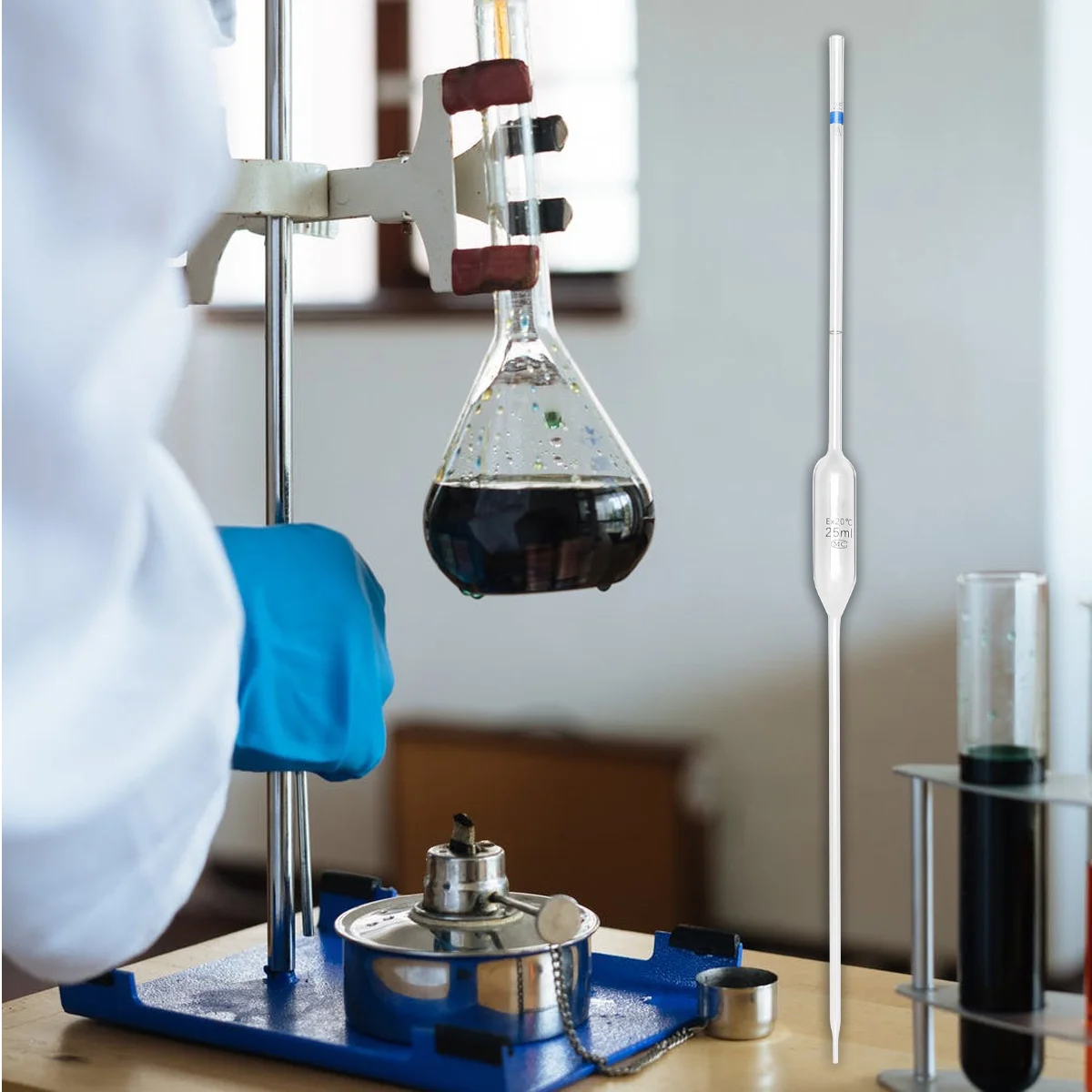 

2Pcs Heatproof Glass Pipette Clear Calibrated Measuring Experimental Durable Eco Friendly Transparent Straw