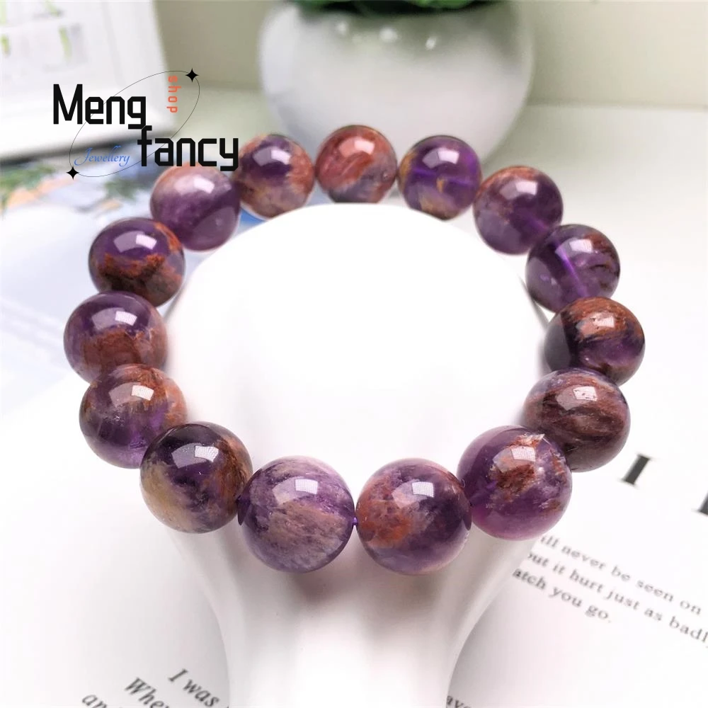 Pulsera de fantasma de titanio púrpura uva Natural, joyería fina Simple y elegante de alta calidad, regalo de vacaciones de lujo para niñas jóvenes, moda Sexy