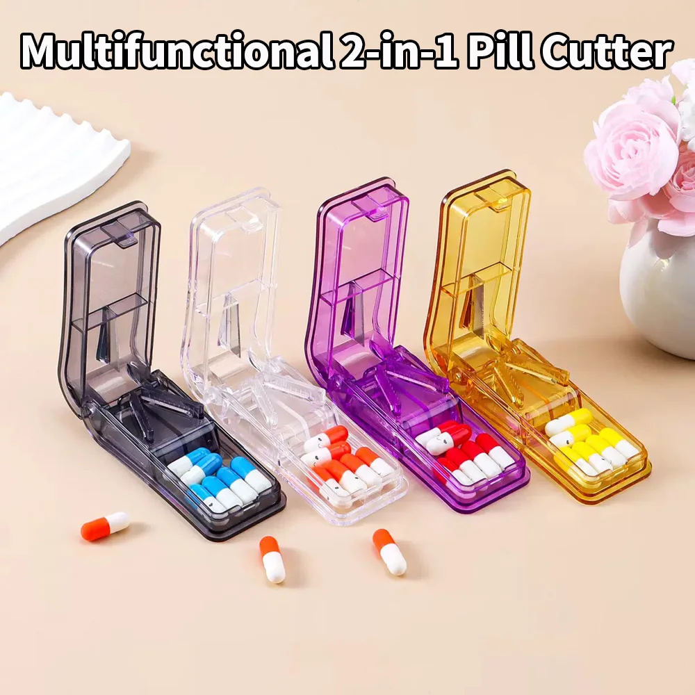 

Многофункциональный дозатор для лекарств «все в одном», 1 шт., разделитель для таблеток, креативный домашний портативный и удобный нож для лекарств