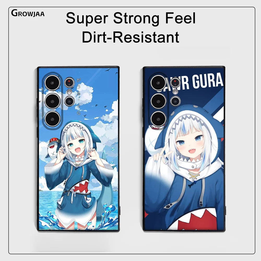 

Anime G-Gawr Gura Phone Case Samsung Galaxy S25 S24 S22 S23 Ultra S21 S20 Plus 5G Frosted Non-Slip Full Cover Soft Case
