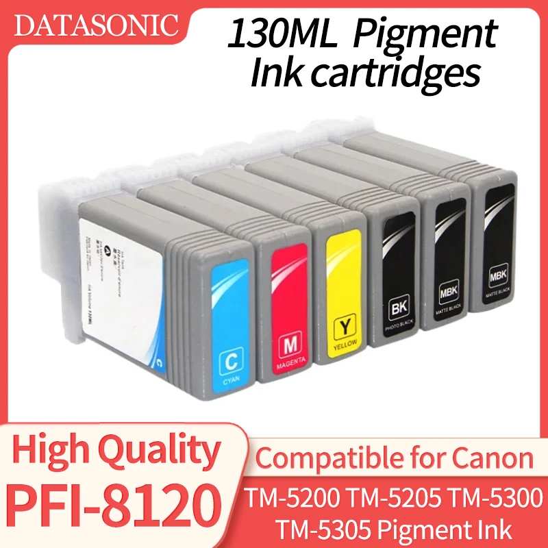 

PFI8120 PFI-8120 Pigment Ink cartridge Compatible For Canon TM-5200 TM-5205 TM-5300 TM-5305 Printer With Pigment Ink With chip