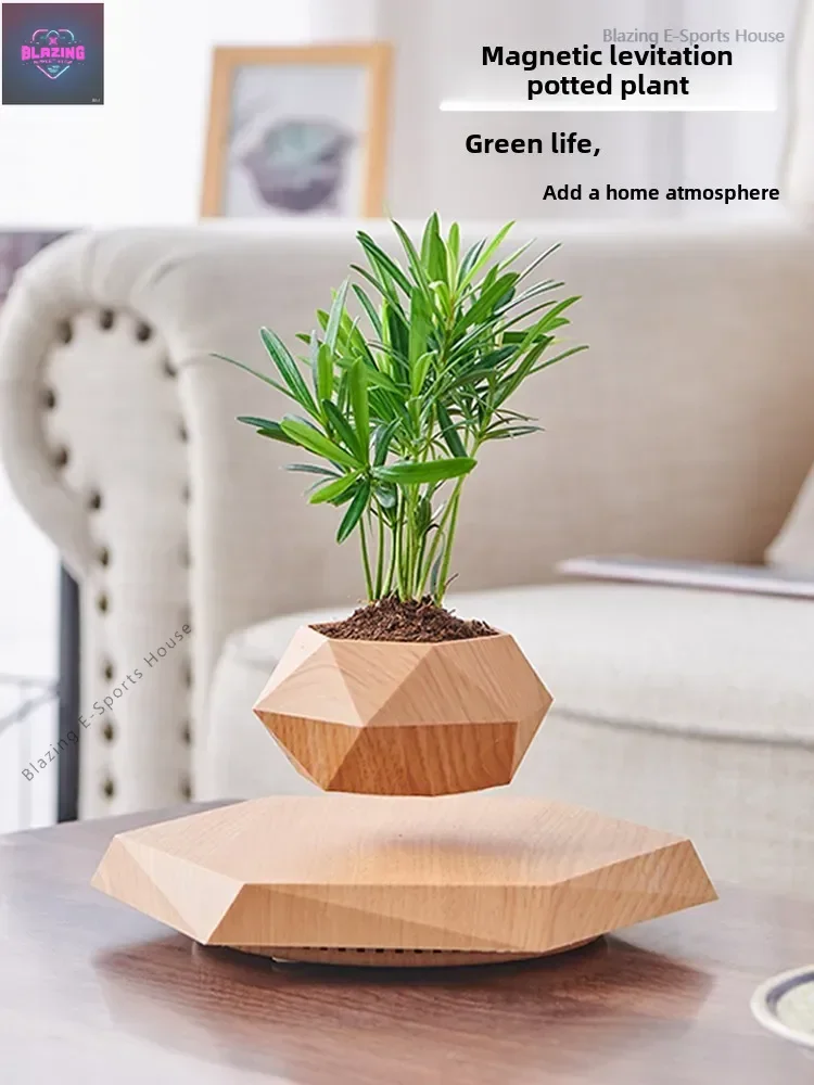 Maglev ornamento soggiorno ufficio desktop luce lusso piante in vaso di fascia alta bonsai creativo tecnologia nera articoli per la casa