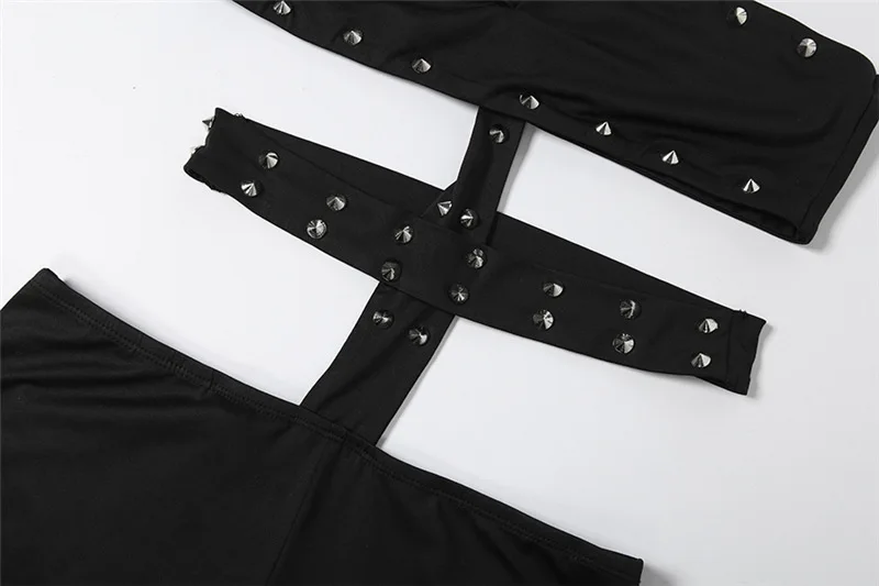 2026 Neuheiten Sommer Damenmode Trendige Overalls Personalisierter Nietenverzierter Sexy Ausgeschnittener Einteiler Figurbetonter Jumpsuit – Detail 9