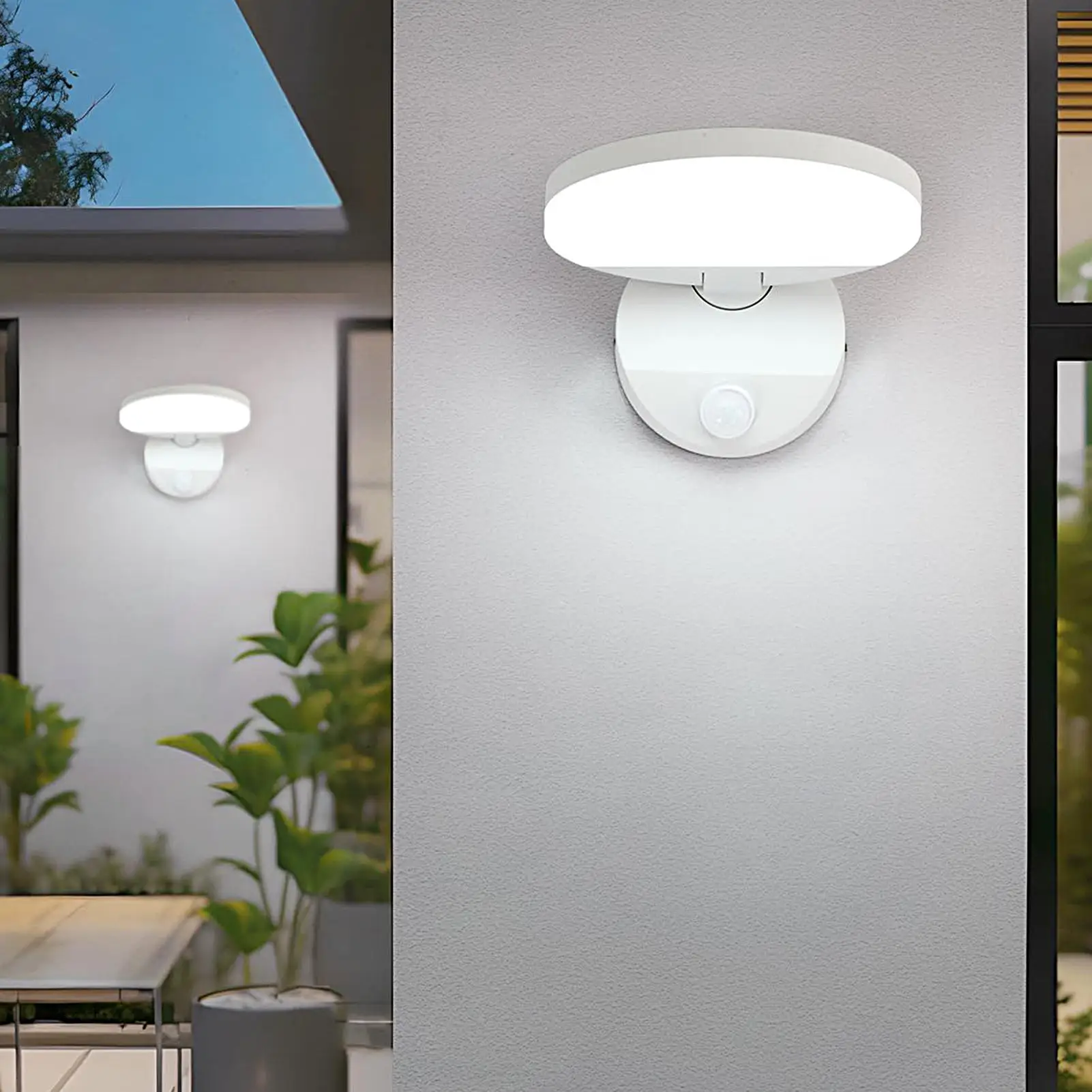 

Motion Sensor Wall Sconce 18W Adjustable Angle Ornament Wall Motion Sensor Lighting Decoration For Patio Garage Doorway Driveway