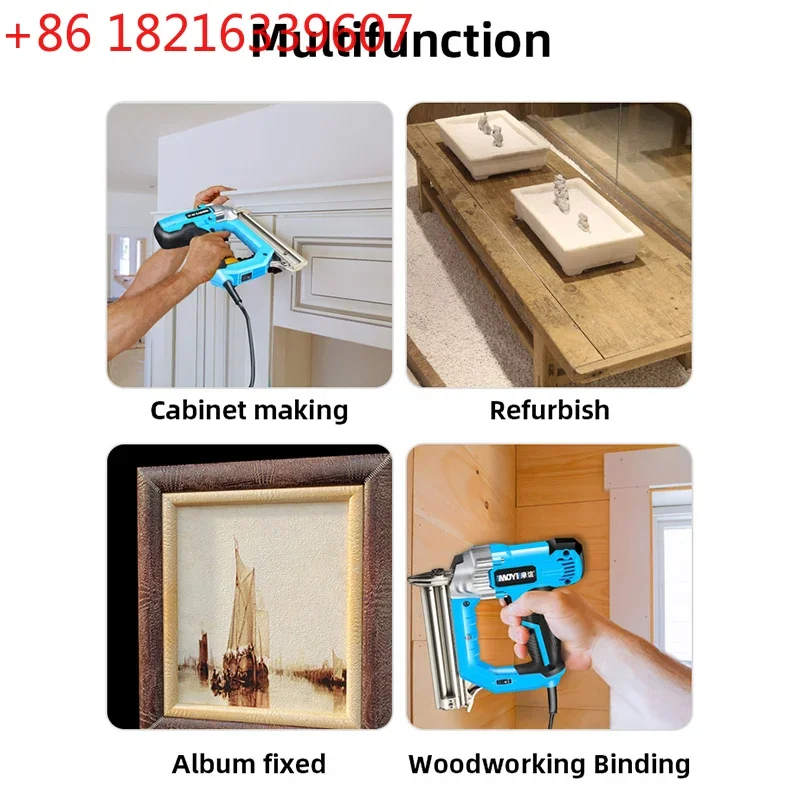 TAO Electric Nail Gun 220V 2300W Woodworking Tools Electrical Straight Staple Nail F30/F25/F20/F15 Furniture Nailing Stapler Sho