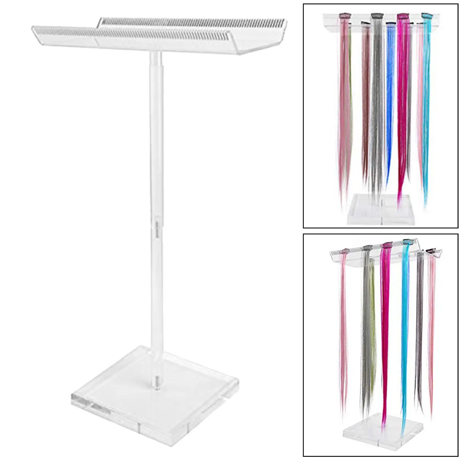 

Hair Extension Holder for Styling Braiding Hair Rack Lightweight Stable Organiser Wig Display Rack for Coloring Braiding