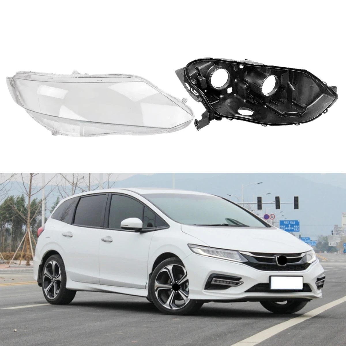 

Для Honda Jade 2013 2014 2015 2016 2017 2018 2019 2020 внутренние запасные части автомобиля фары стеклянные основания капота автомобиля