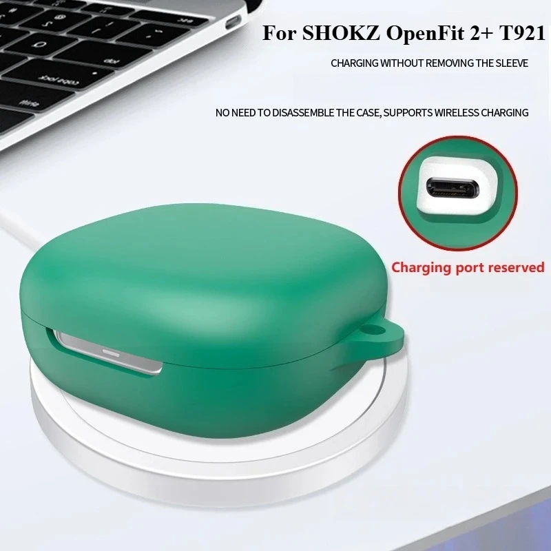 

High-Quality Silicone Guard with Secure Lanyard & Carabiner, Daily Use Shockproof Sleeve For SHOKZ OpenFit 2+ T921