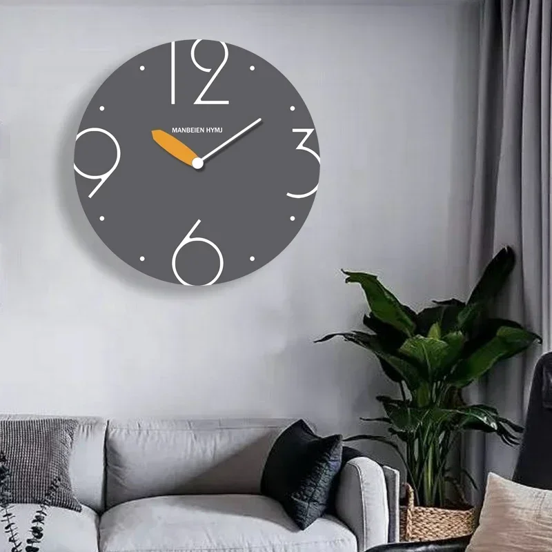 Living Room Minimalism Wall Clock Silence Fashion Home Decor Modern Roundness Wall Clock Decoration Bedroom Reloj De Pared Sala