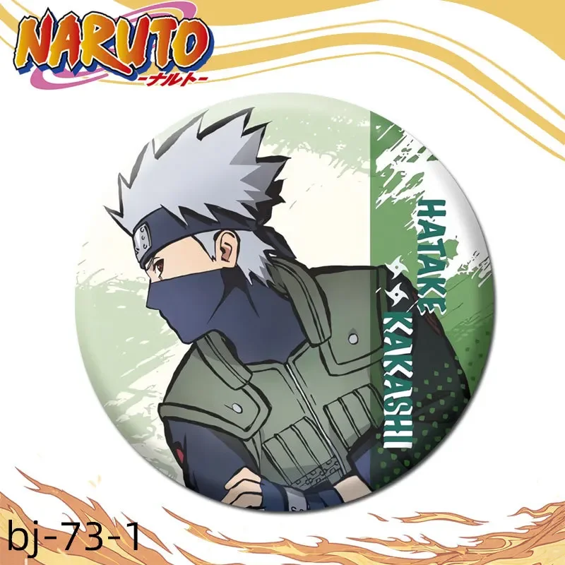 Naruto Big Mouth Backpack Cartoon Uchiha Sasuke Plate Bag Large-capacity Badge Storage Anime Peripherals Girls\' Holiday Gifts
