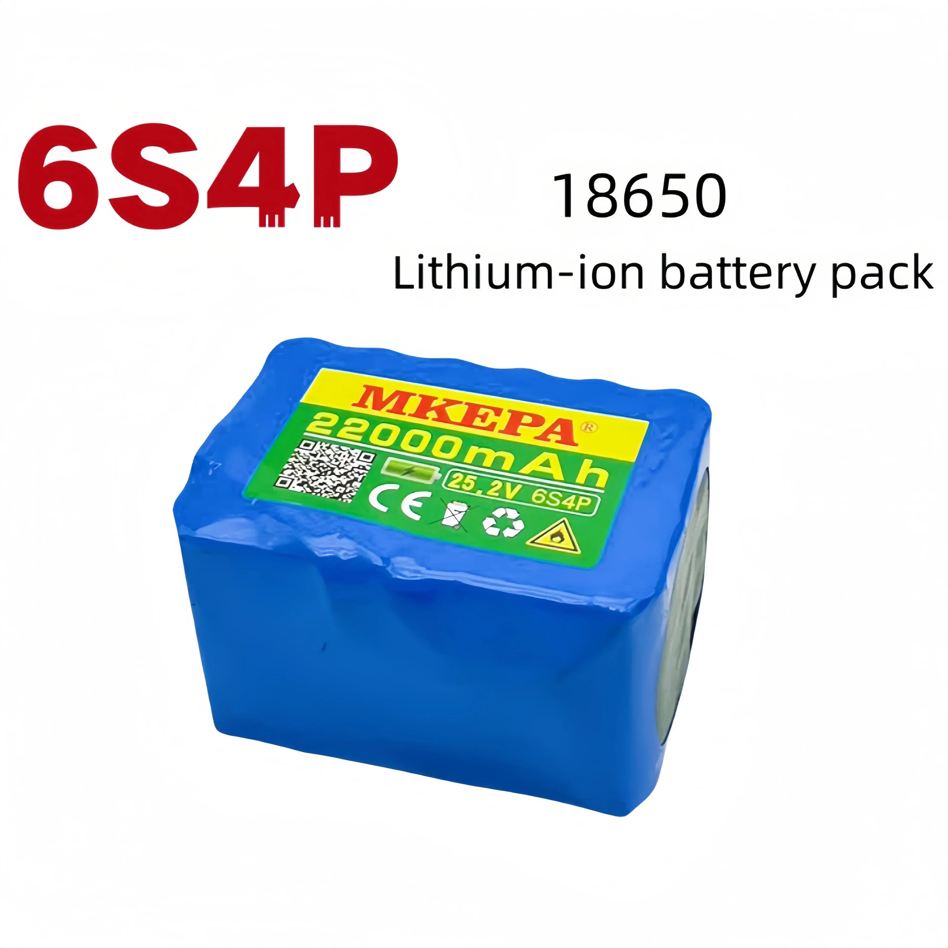 Latest 6S4P 22000mAh lithium rechargeable 25.2V battery pack, electric scooter, wheelchair, bicycle