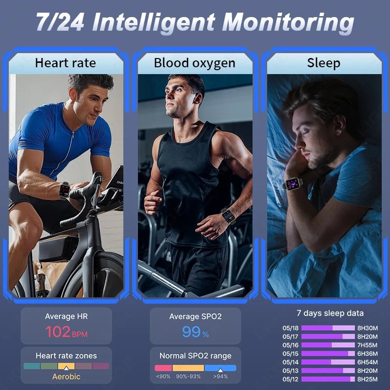 LIGE 2025 Smart Watch Men 1000mah Large Battery Bluetooth Call 1.85'' HD Screen Heart Rate Monitoring Sport Women Smartwatch New