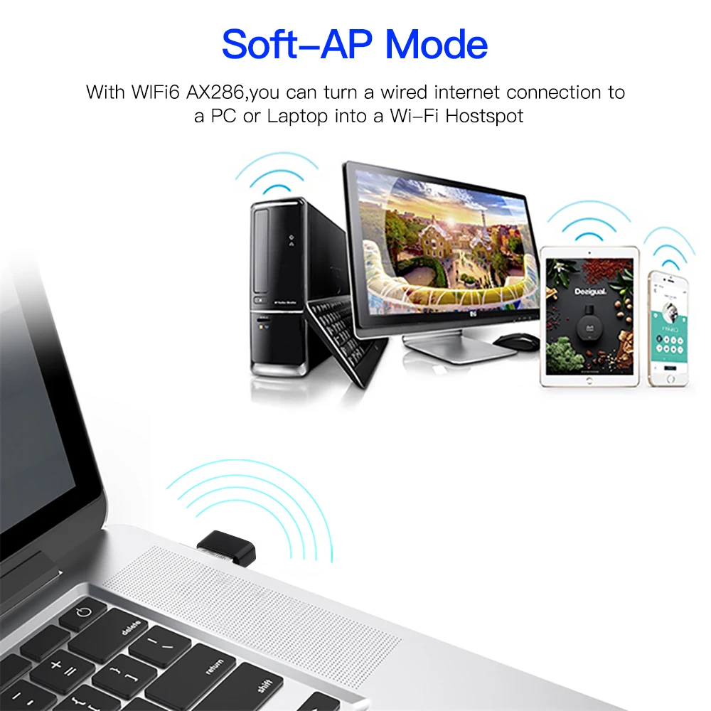 미니 USB WIFI 6 동글 네트워크 카드 802.11ax USB 2.4GHz 와이파이 랜 어댑터 드라이버 프리 PC 노트북 윈도우 7 10 11용