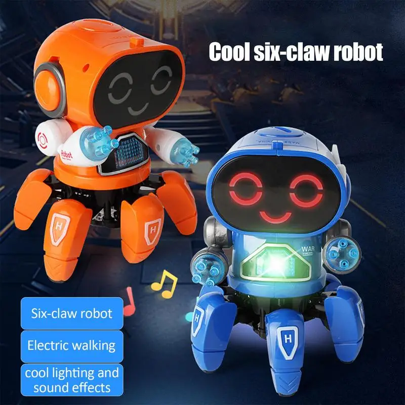 Music Robot Toy Octopus-Shaped Electric Toy Dancing With Music Flashing Lights Intelligent Sensor Toy Robot Kid Companion For ki