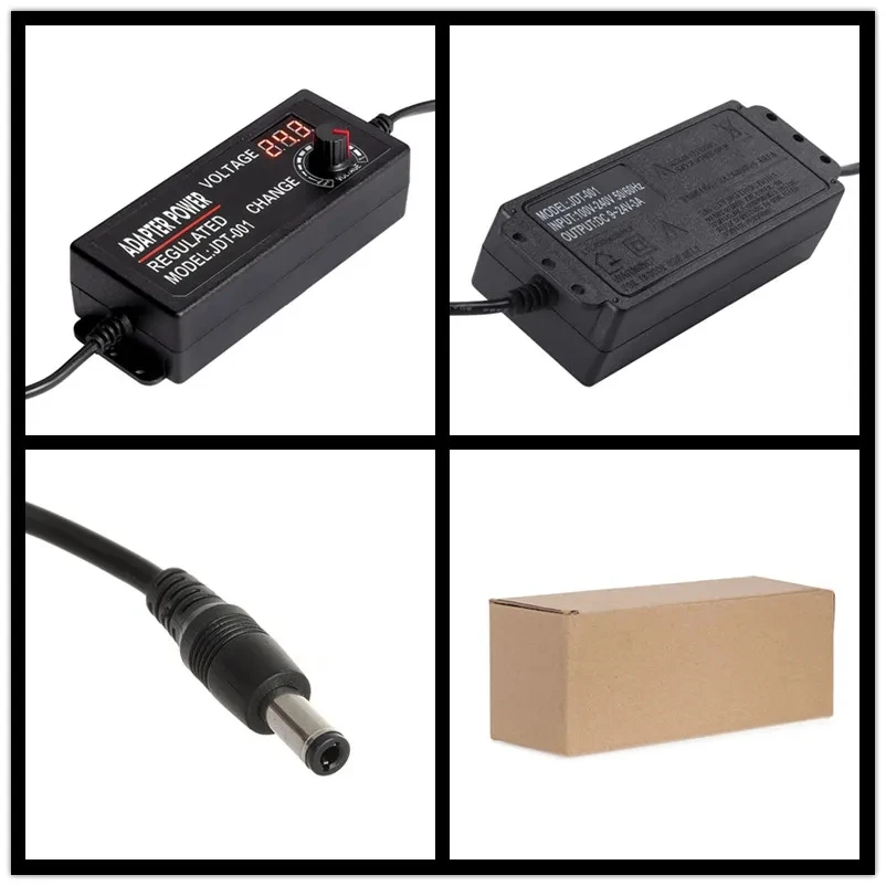 디스플레이 화면 전압 조절 전원 공급 장치 어댑터, AC-DC 3V-12V, 3V-24V, 3A 5A 범용 어댑터