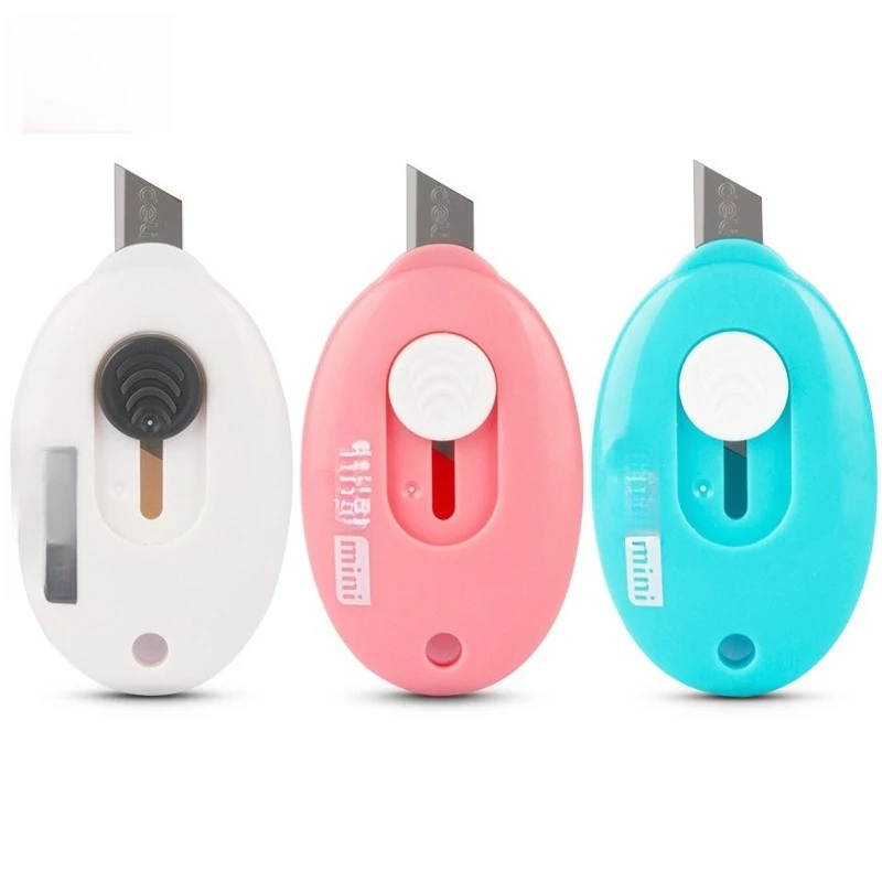 Mini Utility Keychain Knife Portable Craft Cutter for Paper Boxes Letters and Packages Small Art Knife with Safety Lock