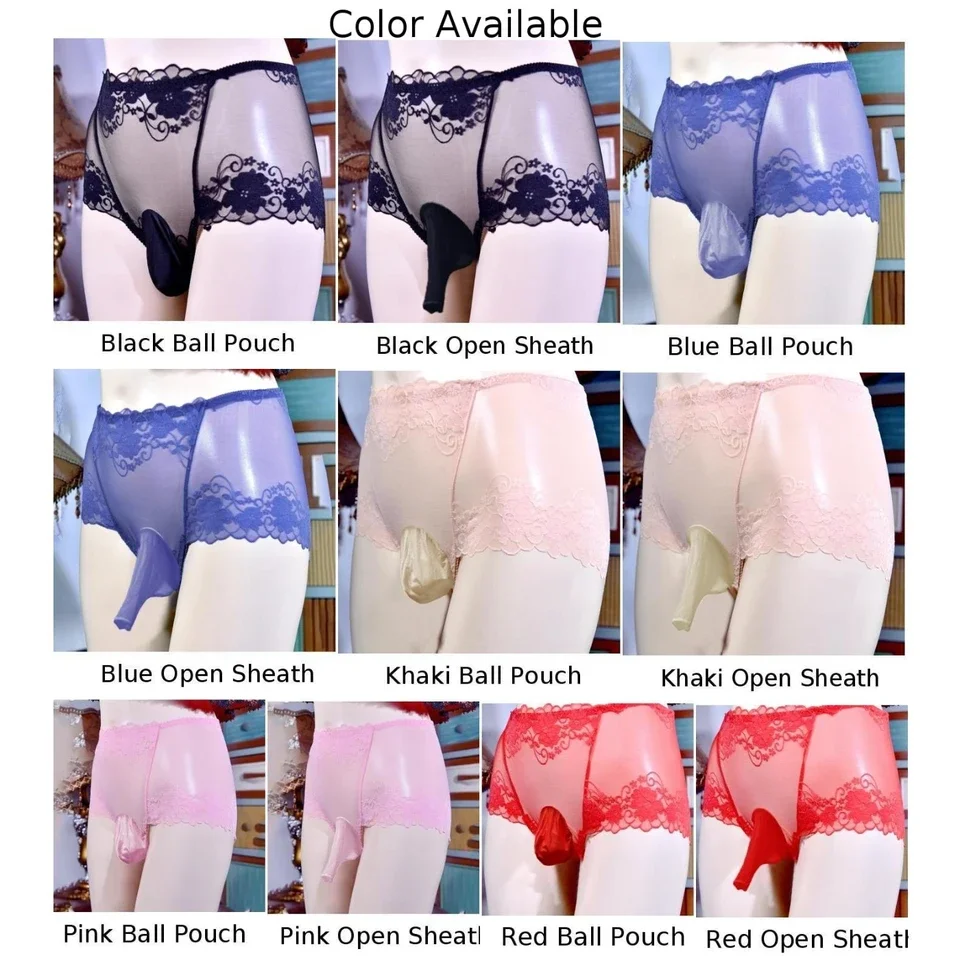 اللباس الداخلي Pantys بانتي سيور السراويل الرجال ملخصات جذابة الرجال الدانتيل شير مثلي الجنس ملفوفة ثونغ سيسي الحقيبة ملخصات
