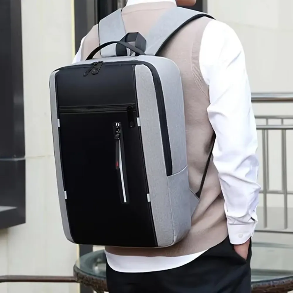 

Прочный водонепроницаемый деловой рюкзак большой емкости с USB-портом, школьный рюкзак с несколькими отделениями, 15,6-дюймовый рюкзак для ноутбука