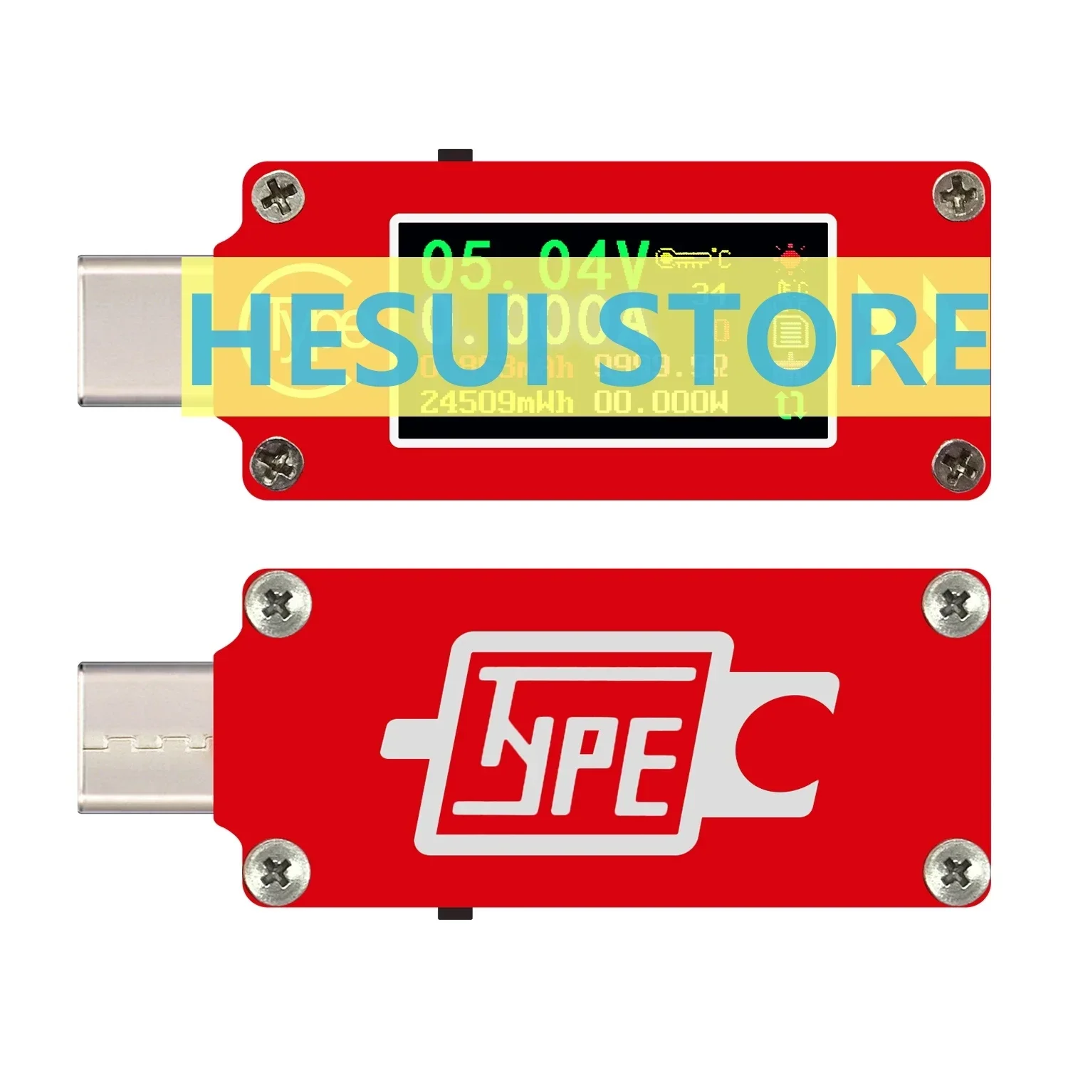 TC64 color screen tester Type-C voltage ammeter PD fast charge detection capacity temperature measurement USB