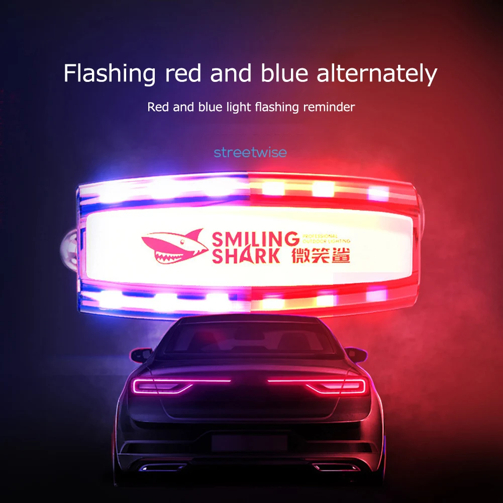 Multifunction Shoulder Clip Light Mini Red Blue LED Shoulder Warning Light Waterproof USB Charging for Sanitation Worker Patrol