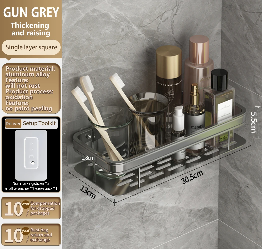 Yun jie ya no punch Eck regal Dusche Gold schwarz Dreieck Korb/Kleiderbügel Regal Veranstalter Wandre gal Zubehör