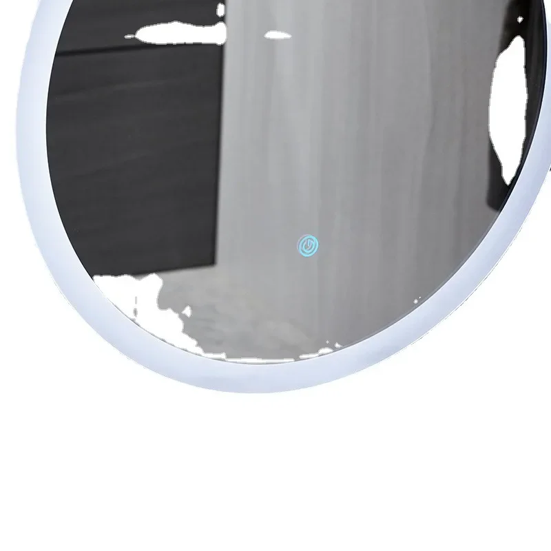 Industrial High Quality Material Brown Wall Mirror Mounted Open Shelves Corrosion Resistant Non-Slip Feet for Washroom