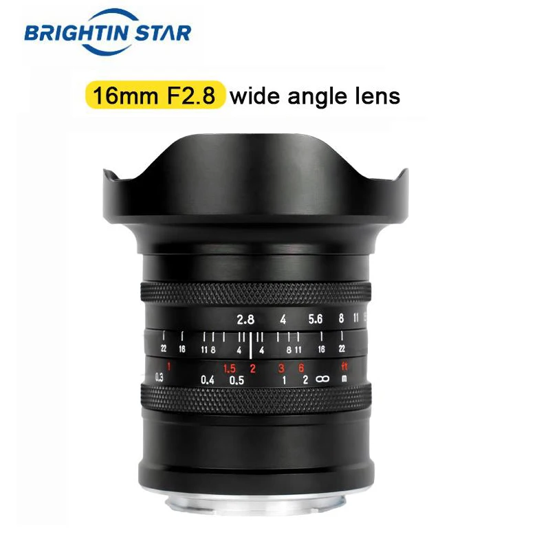 

Brightin Star 16mm F2.8 Full-frame wide-angle Lens Manual Focus For Sony E Canon RF Fuji Leica M Nikon Z Mount Mirrorless