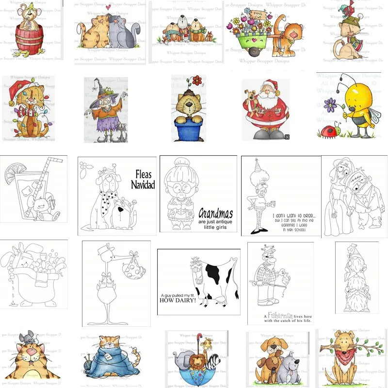 cartoon animals Gummi Silikon Klar Briefmarken für Scrapbooking Tampons Transparent Dichtung Hintergrund Stempel Karte