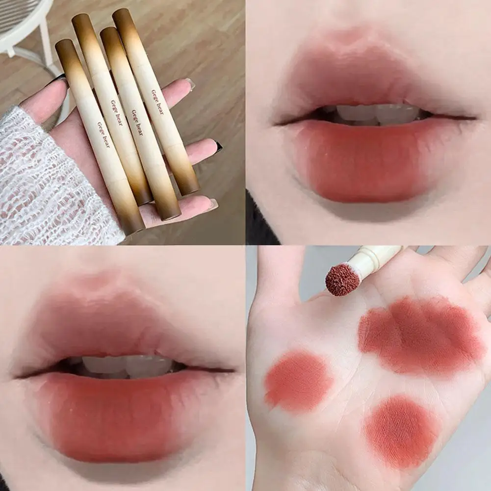 Venta al por mayor, crema en polvo para labios, niebla, cara, terciopelo, mate, hidratante, bálsamo labial cremoso, Natural, alto pigmento, barro labial resistente al agua