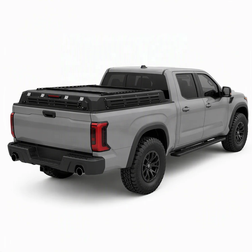 Waterproof Dustproof Aluminum Alloy Manual Locking Tailbox Camper Shell for Truck Cargo Hauling
